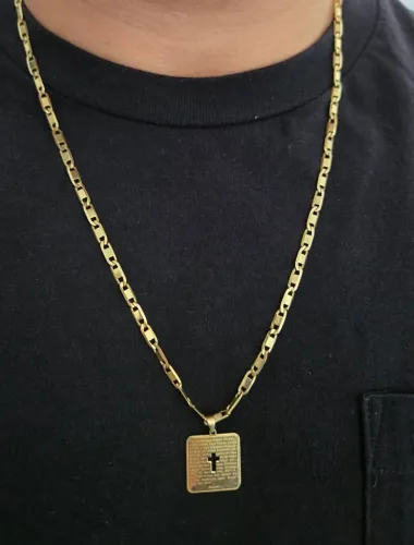 Corrente de ouro 18k Piastrine maciça.