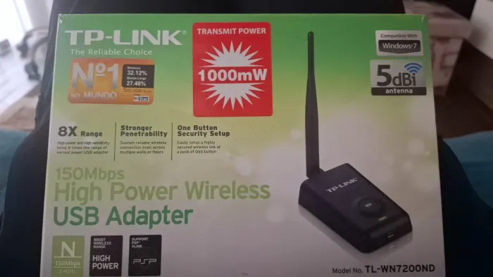 Placa de rede Wi-Fi 5G adaptador USB TP-Link TL-WN7200ND