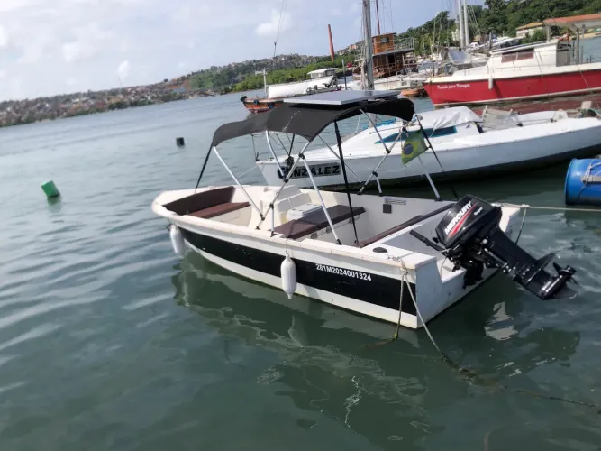 Vendo barco casco duplo.