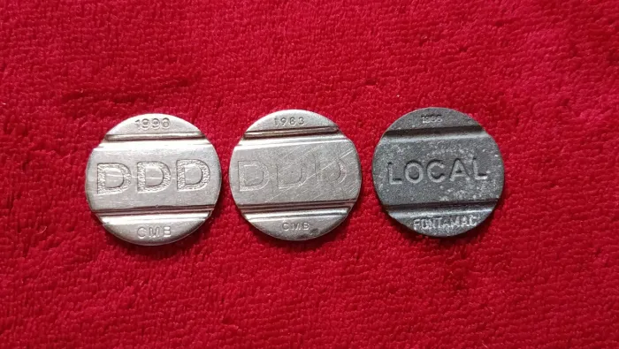 Kit fichas antiga de DDD de 1983 e 1990 + brinde de LOCAL de 1986