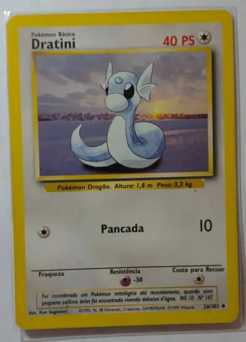 Carta Pokémon Dratini 26/102 Base set original SP
