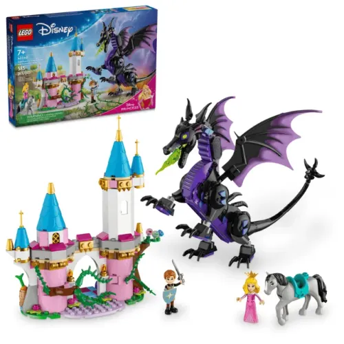 Lego Disney 43240 Dragão Da Malévola E Castelo Da Aurora