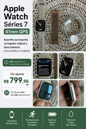 Apple Watch Séries 7 41mm GPS