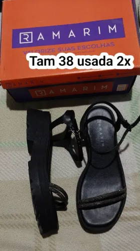 Sandália Ramarim tratorada tam 38 usada 2x