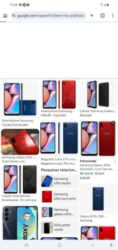 Celular 250 a10 s semino novo, do meu uso. * chama quero vender hoje 