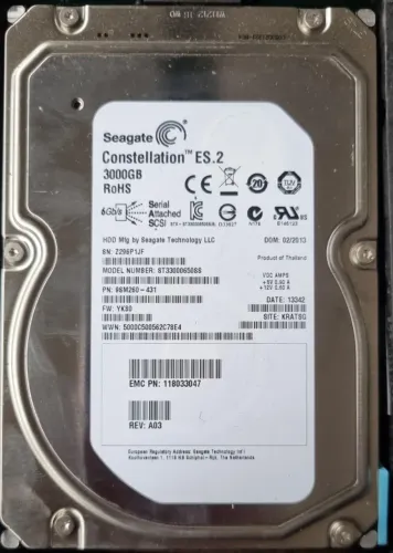 hd emc 3tb sas 7.2k pn hd 118033047