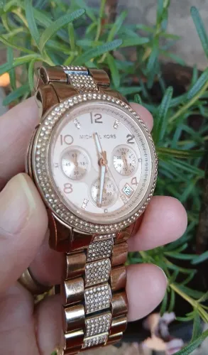 Relógio Michael Kors Parker Pavê Rose Gold MK5020 Original