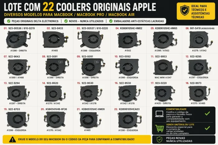 Cooler Delta Original NOVO - Blower Notebook - Lacrado ESD