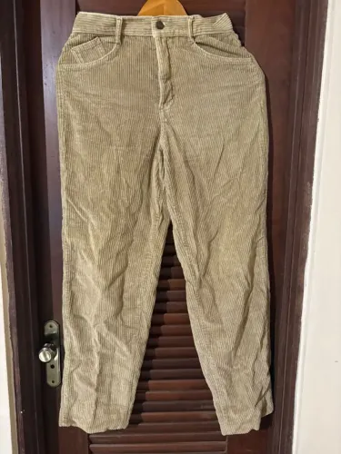 calça lee mom cotelê