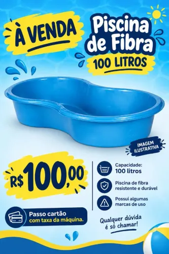 Piscina de fibra 100 litros