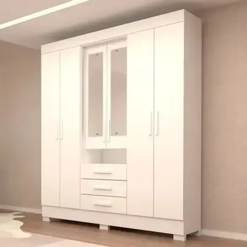 Seu Quarto Mais Moderno com o Guarda-Roupa Casal Débora Capelinha com Espelho 100% MDF