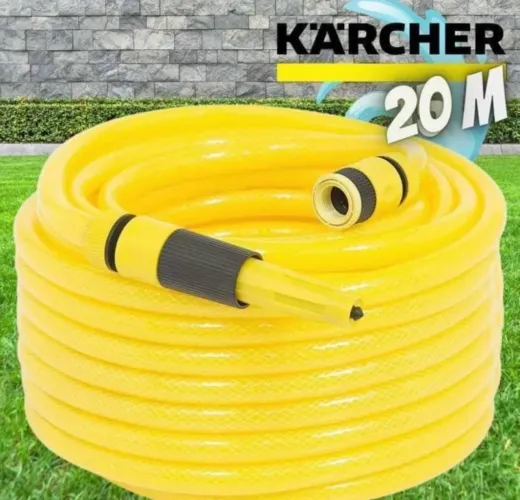 Mangueira de Jardim 20m + 02 Engates rápidos com Acqua Stop + 01 Esguicho + 01 Conector