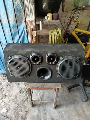 Caixa de som trio automotivo + 2 Alto falantes Selenium + 2 Tweeters Premium + 1 Corneta