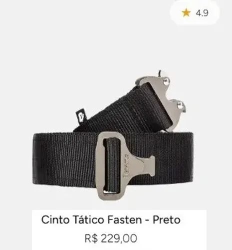 Cinto Tático Fasten Invictus Preto