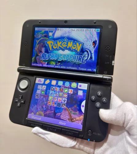 Nintendo 3ds XL Azul Desbloqueado 128 Cartão Original- Vendido