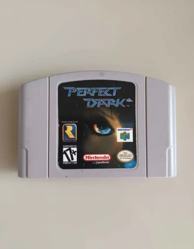Fita original Perfect Dark selo gradiente