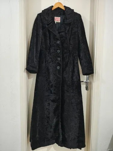 Sobretudo VINTAGE Preto Pierre D'alby Tamanho P
