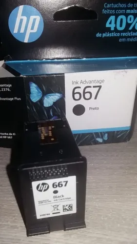 Cartucho HP 667 Ink Advantage preto (Vazio  - sem tinta- para recarga)
