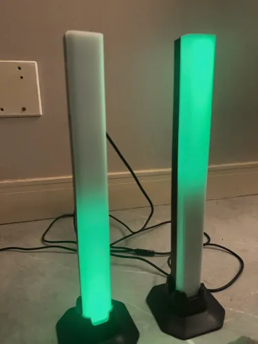 Kit 2 Luminárias Barra Led Rgb Gamer Sensor Músical Controle