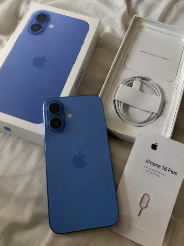 iPhone 16 plus azul de 128gb