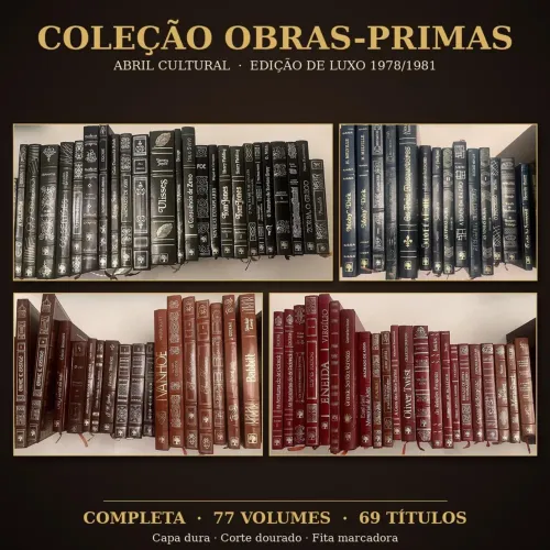 Coleção Livros Obras Primas Abril Cultural 1978/81 ÚNICA Completa 77 Livros - RARIDADE