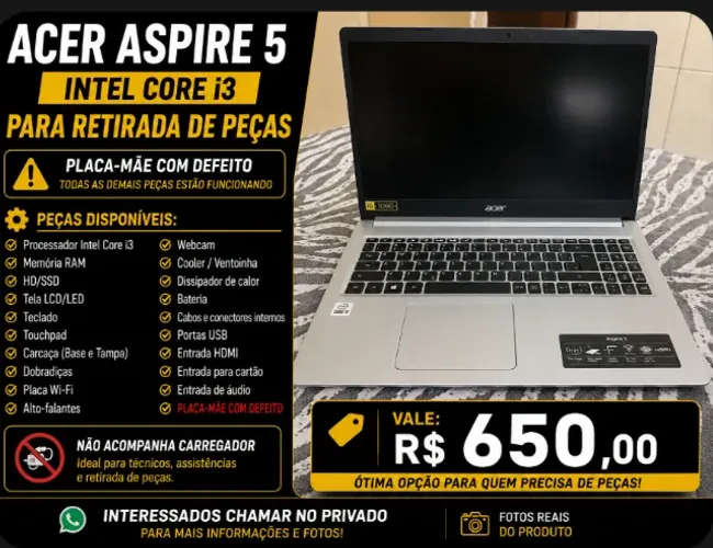 ### ? Notebook Acer Aspire 5 i3