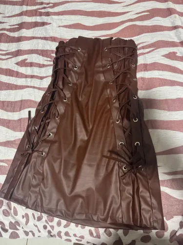 Vestido couro São João