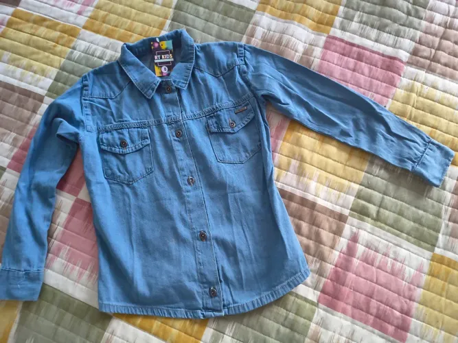 Camisa jeans tamanho 08!