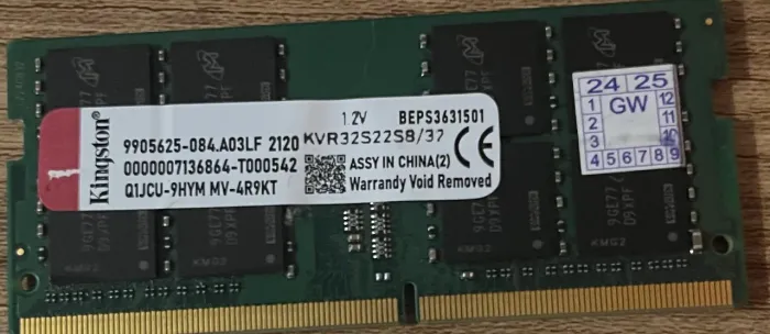 Memória ram 32gb kingston 3200hz