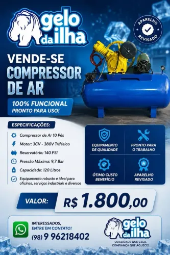 compressor d ar 10 pés 140lbs