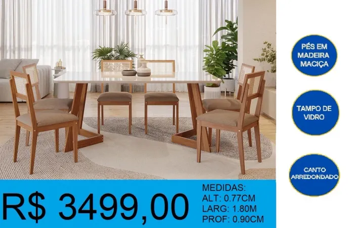 Mesa madeira maciça imperdível - entrega e montagem gratuita em 48 horas!!