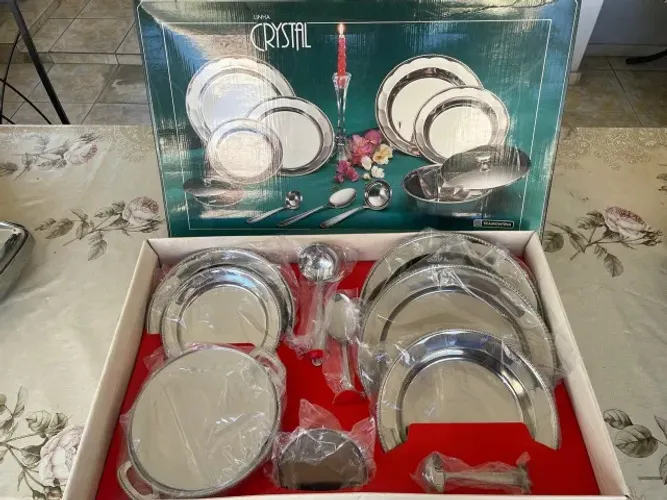 Jogo de baixelas Tramontina CRYSTAL, Raridade, nova, na caixa com 10 peças.