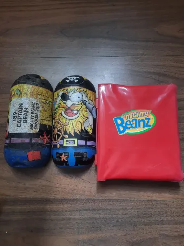 "Lote Mighty Beanz Moose 2010 Coleção + Maleta + Lata Captain Bean"