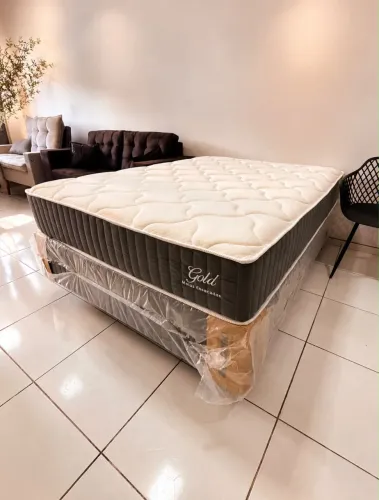 Cama box casal padrão Bonno Gold - PRONTA ENTREGA