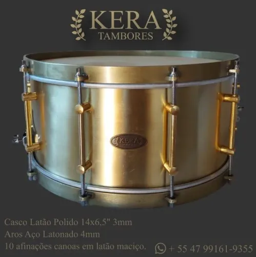 Caixa KERA Tambores 14x6,5 Latão 3mm