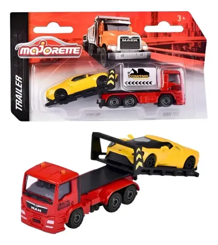 Miniatura Caminhão Guincho Man Tgs C/ Ford Gt 13cm - Majorette