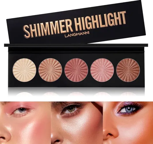 Paleta de iluminador maquiagem