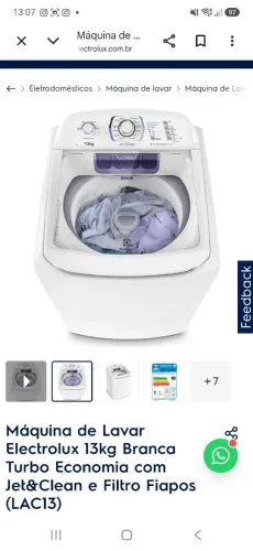 Máquina de lavar roupas Eletrolux 220V
