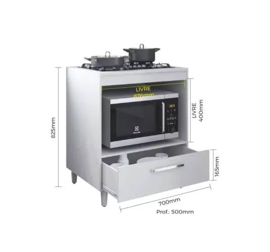 Balcão para Cooktop 4 ou 5 bocas pronta entrega peça nova