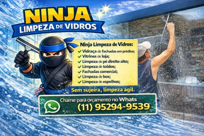 Limpeza de vidros em geral