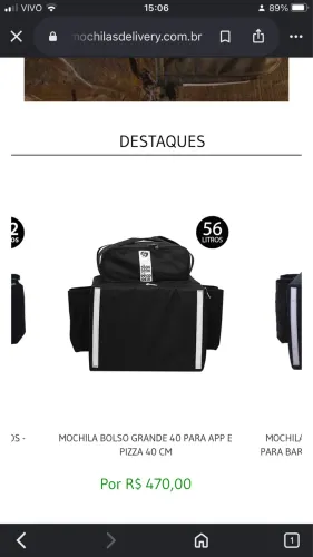 Bag Motoboy Seven 56. Litros