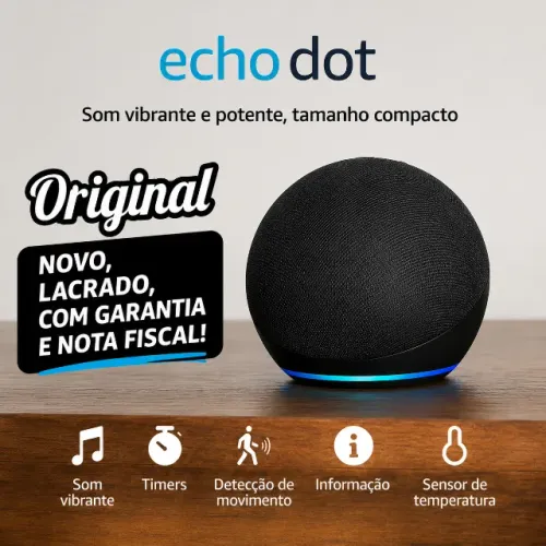Alexa Echo dot 5 preta ultima geração lacrada ultimas unidades