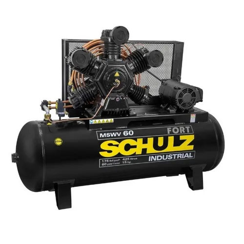 Compressor de Ar Fort 60/425 15HP 5 Pistões Trifásico Mswv Schulz