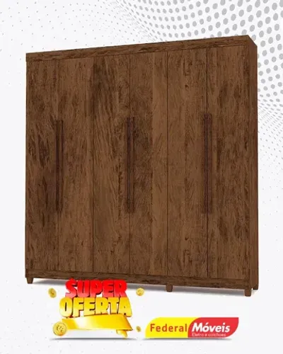 Guarda Roupa Casal 6 Portas 2 Gavetas Super Lindo Fazemos Entrega