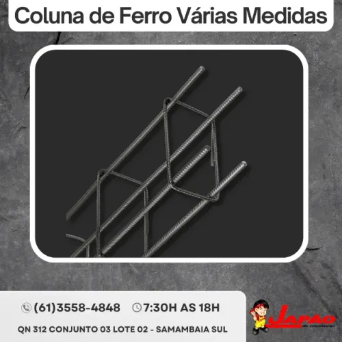 Coluna de Ferro Várias Medidas Melhor Preço do DF Faça Seu Orçamento Pelo Whatsapp