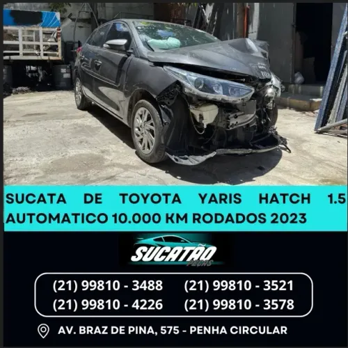 SUCATA DE TOYOTA YARIS HACT 1.5 AUTOMÁTICO 10.000KM RODADOS 2023