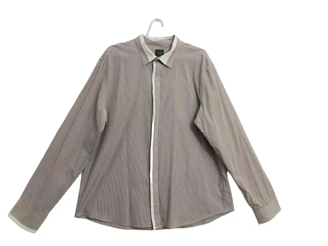 Camisa A/x Armani Exchange Tamanho Gg Listrado Bom Estado