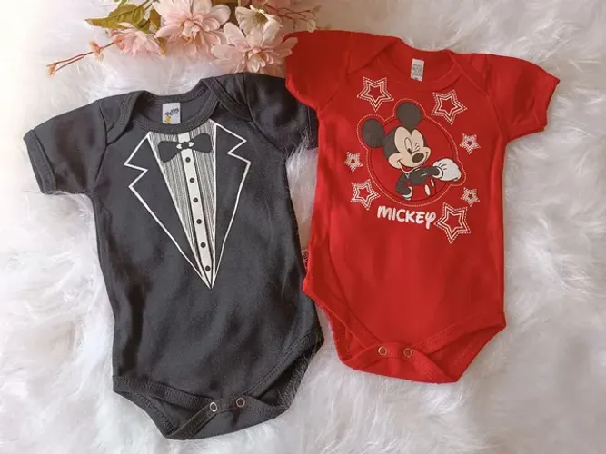 Body de bebê personagens para mesversario