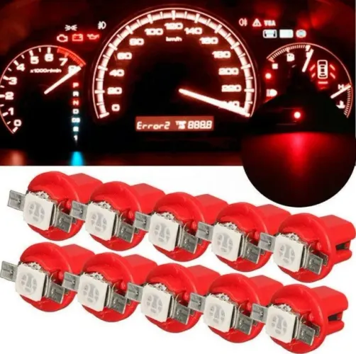 Led Lamp Smd 5050 12v Vermelho Painel Carro Moto T5 B8 2 Unid. Arduino Automação COD-CP386
