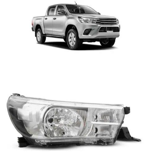 farol manual hilux 2016/20 sem led